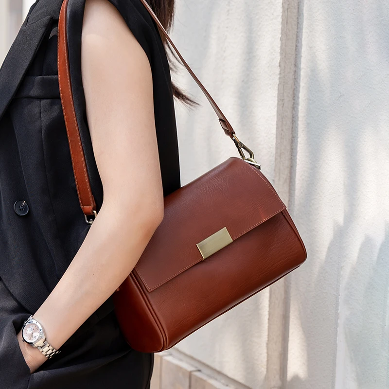 Luxury Bags China Wholesale - Bolsa de Ombro Feminina em Couro