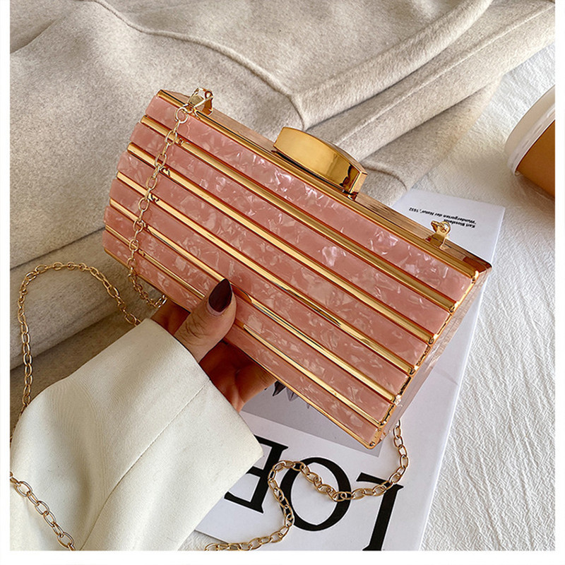Mini Bag Evening Clutch - Designer de luxo acrílico quadrado sacos