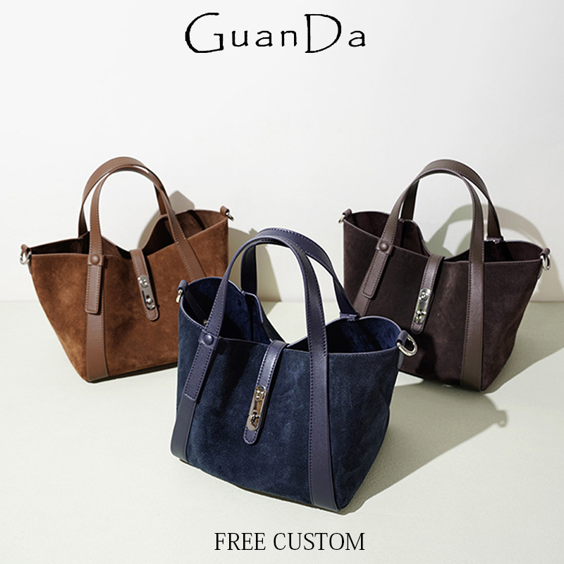 Luxury Bags Name For Women - Bolsa de couro de camurça de
