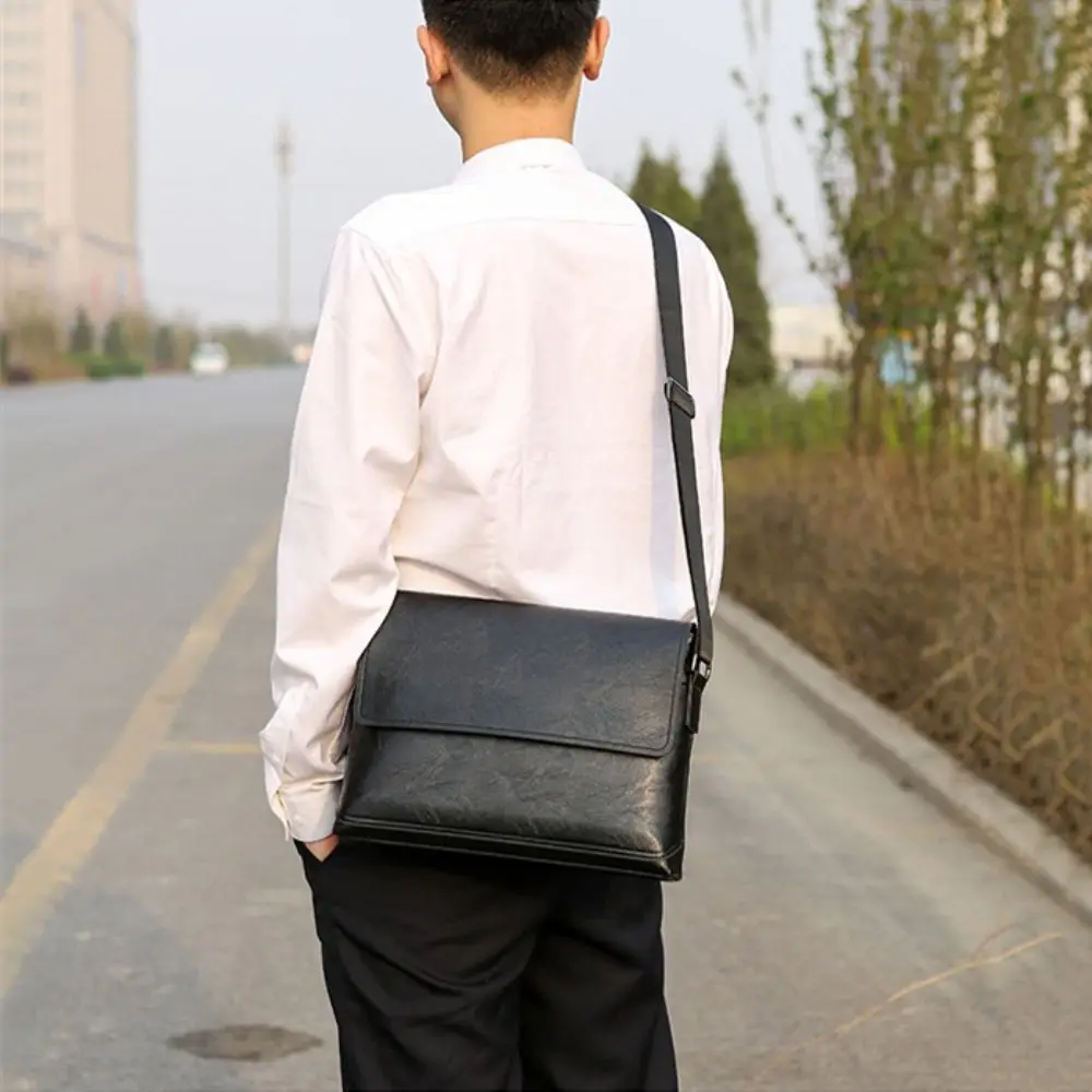 Bolsa Transversal de Couro PU  - Luxury Bags For Men avaliação e preço