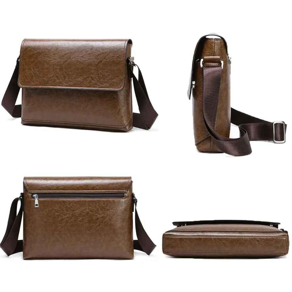 Bolsa Transversal de Couro PU  - Luxury Bags For Men avaliação e preço