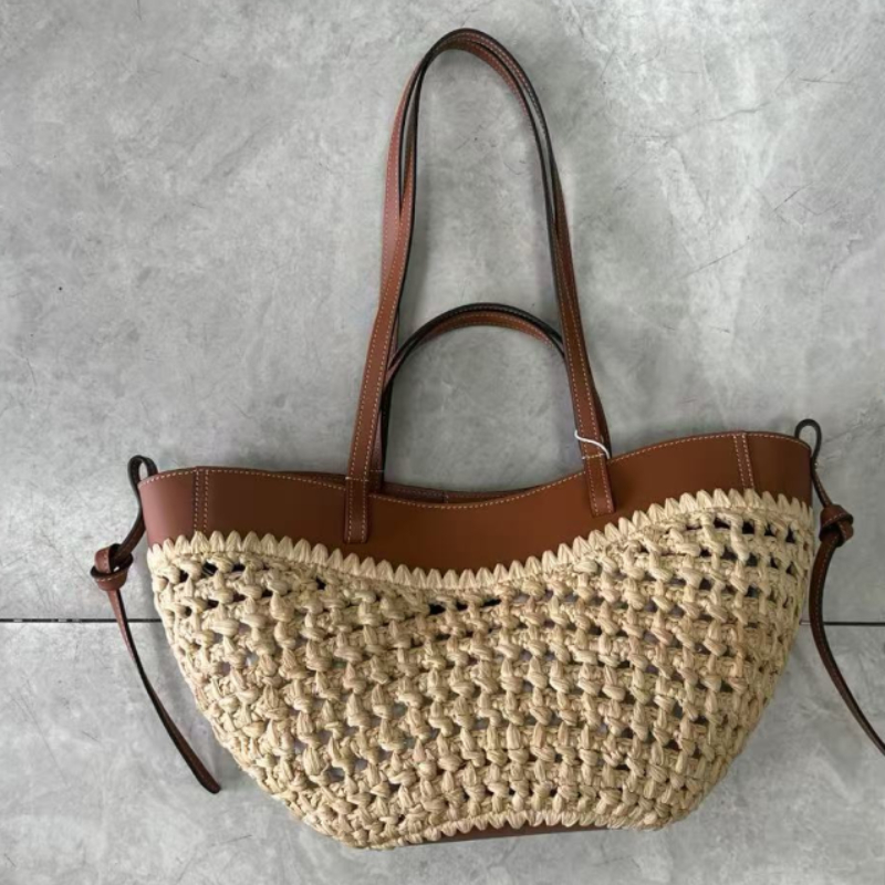 Marca oco tecido saco de praia - Luxury Bags For Travel avaliação e preço