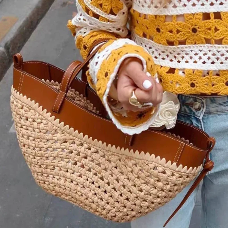 Marca oco tecido saco de praia - Luxury Bags For Travel avaliação e preço