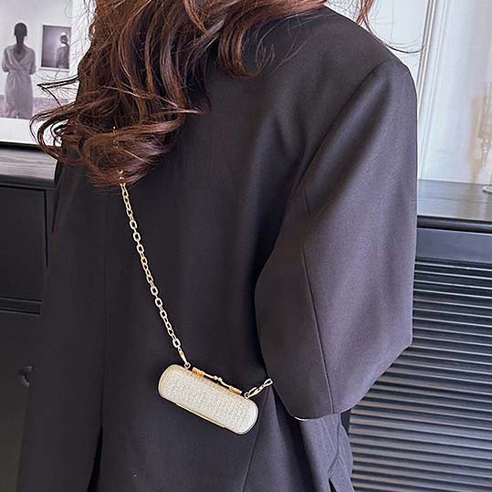 Bolsa de Corrente com Strass,  - Mini Bag Evening Clutch avaliação e preço