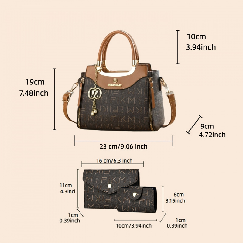 Conjunto de 3 peças de bolsas  - Luxury Bags For Women avaliação e preço