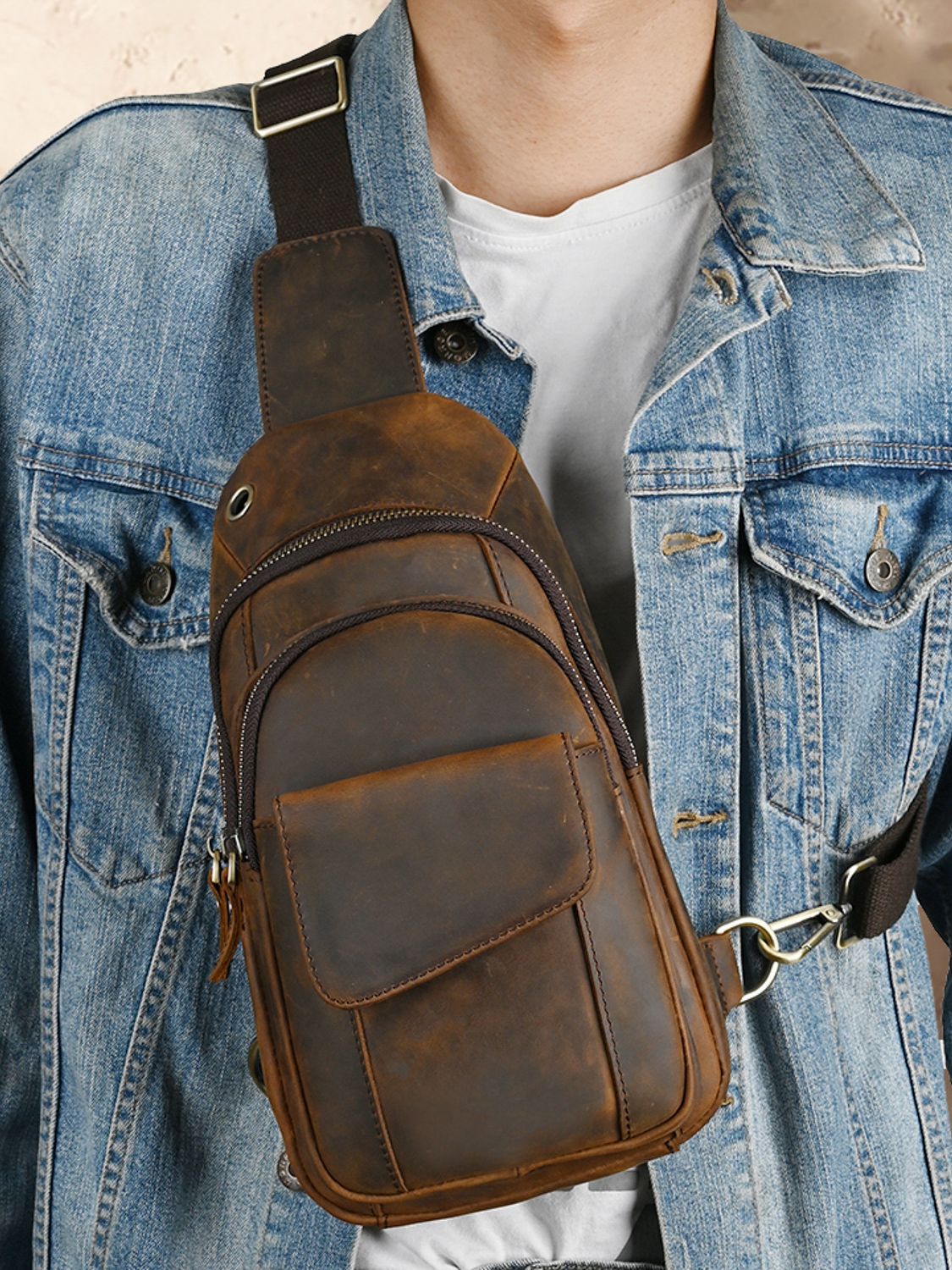 Bolsa de Peito Masculina de Lu - Luxury Bags For Men avaliação e preço