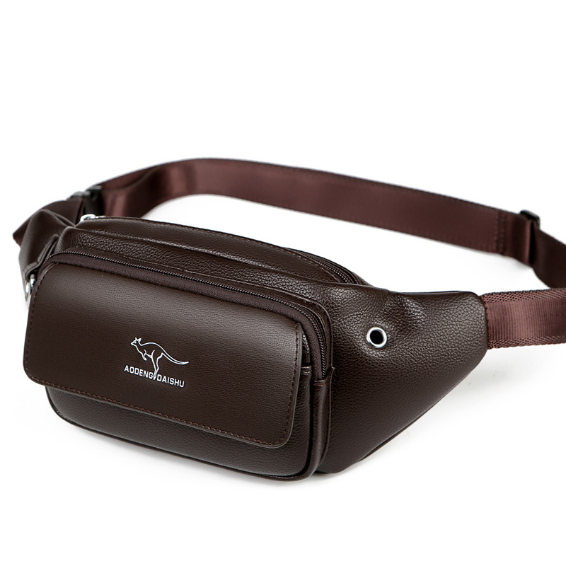 Bolsa de Cintura de Couro Masc - Luxury Bags For Men avaliação e preço