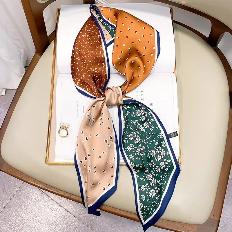 Lenço Estreito Estampado Xadre - Luxury Bags Brands For Women avaliação e preço