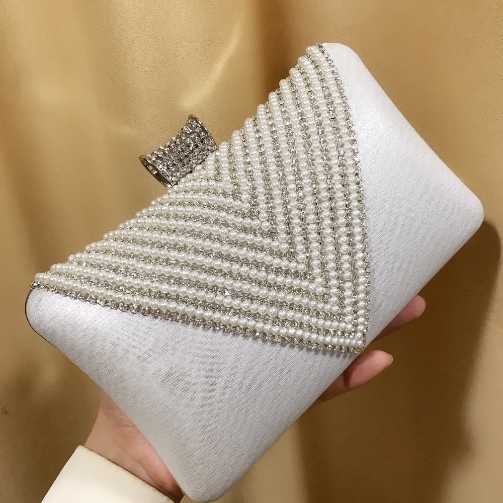 Mulheres pérola diamante frisa - Mini Bag Evening Clutch avaliação e preço