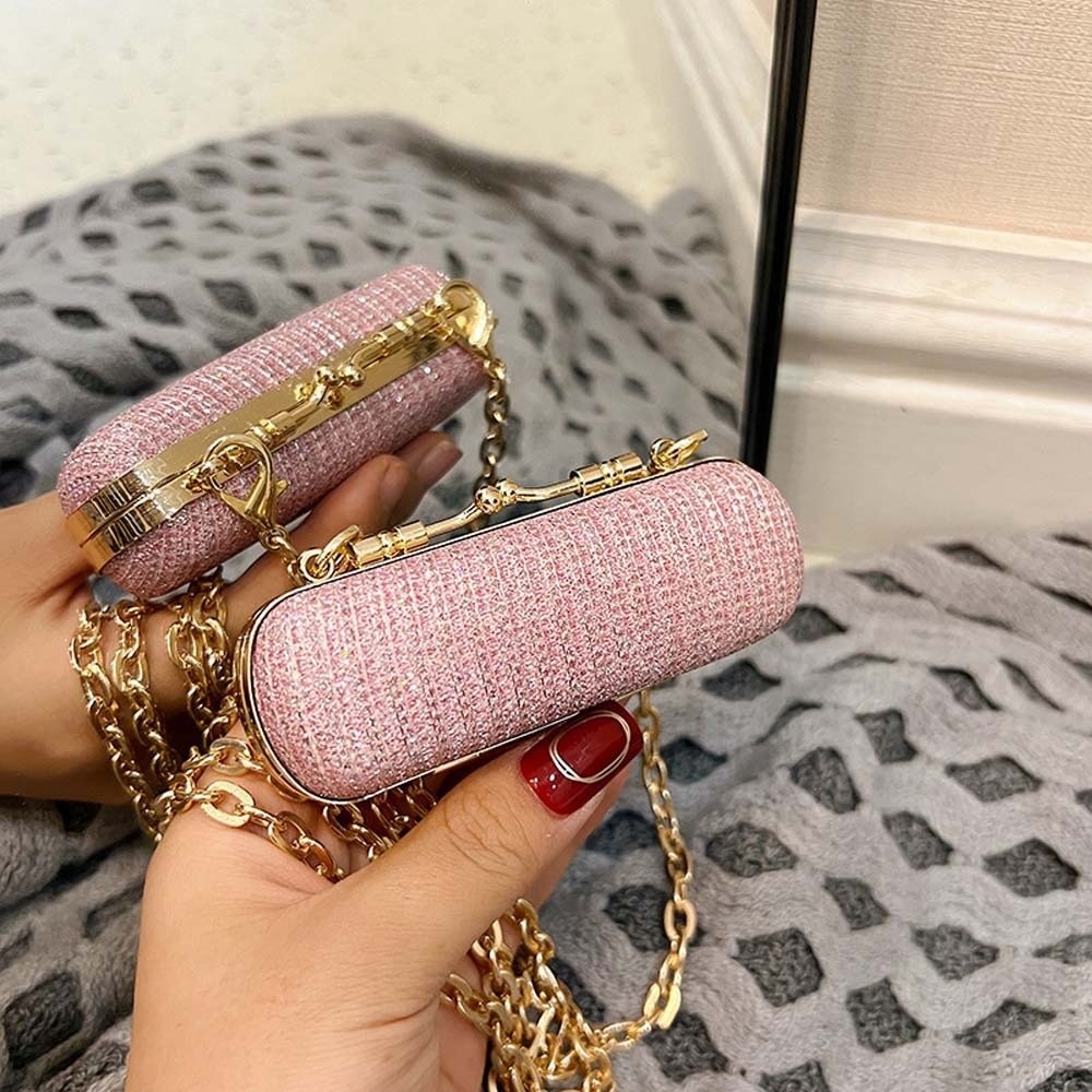 Bolsa de Batom com Corrente de - Mini Bag Evening Clutch avaliação e preço