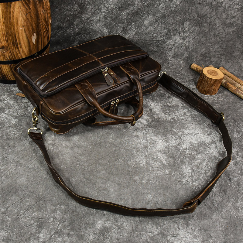 Bolsa De Couro Genuíno De Luxo - Luxury Bags For Men avaliação e preço