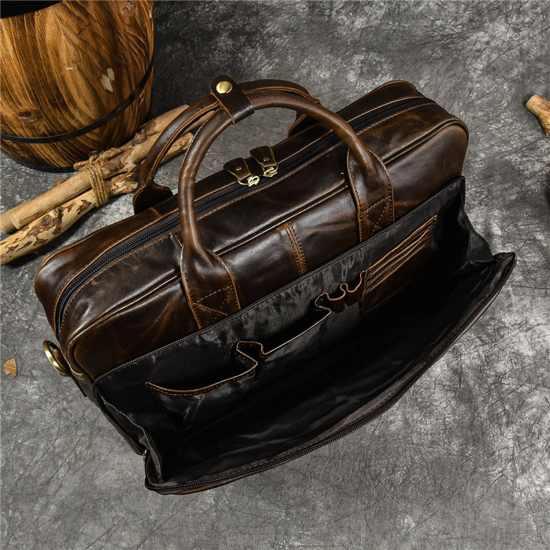 Bolsa De Couro Genuíno De Luxo - Luxury Bags For Men avaliação e preço