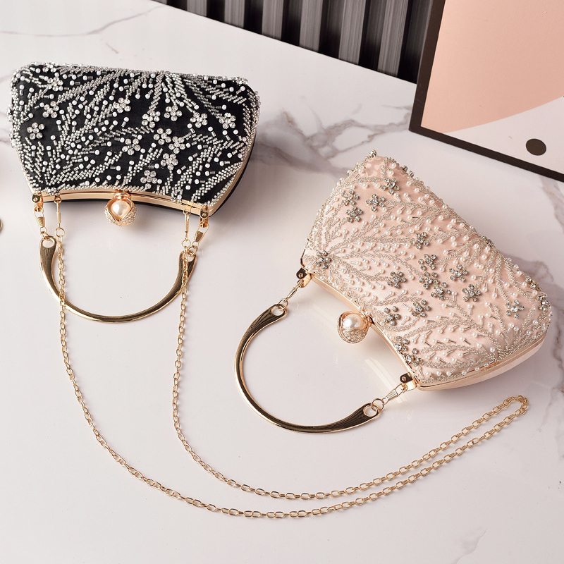 Bolsa de Mão Preta com Miçanga - Luxury Bags China Wholesale avaliação e preço