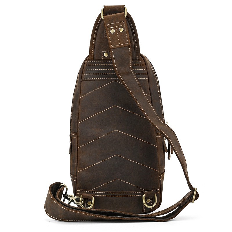 Bolsa de peito de couro real m - Luxury Bags For Men avaliação e preço